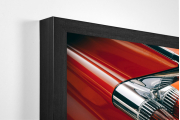 focus sur cadre sous verre noir