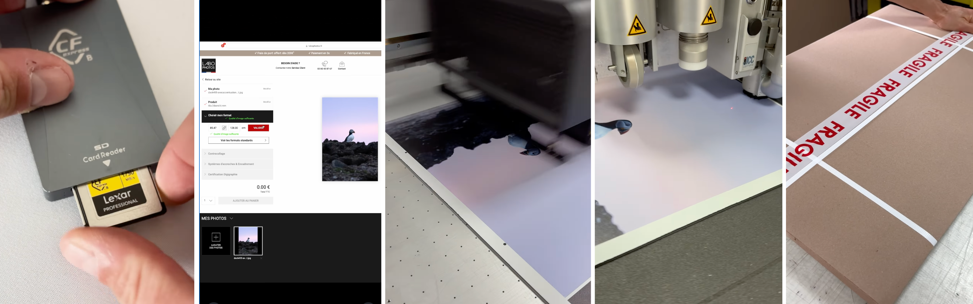 étape d'une impression photo sur notre site d'impression photo